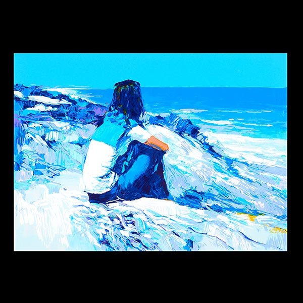 NICOLA SIMBARI "Figure at Seaside" Screen Print (1 of 5)