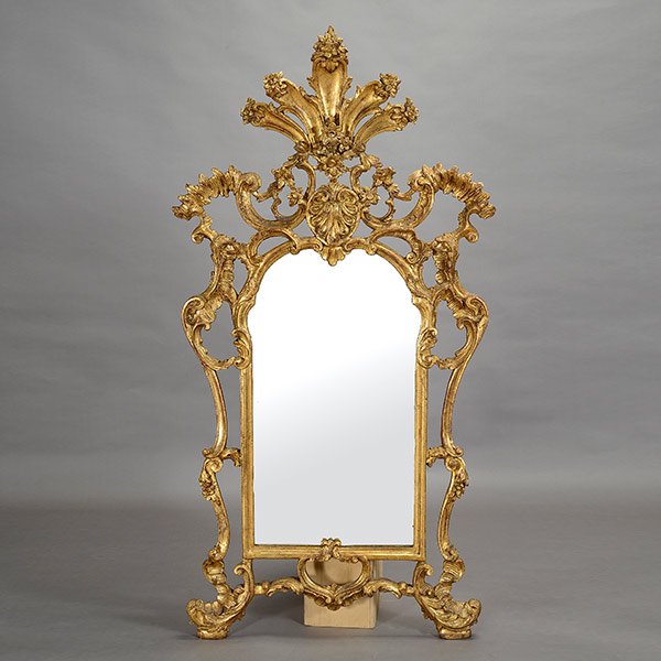 Italian Rococo Revival Giltwood Mirror (1 of 4)