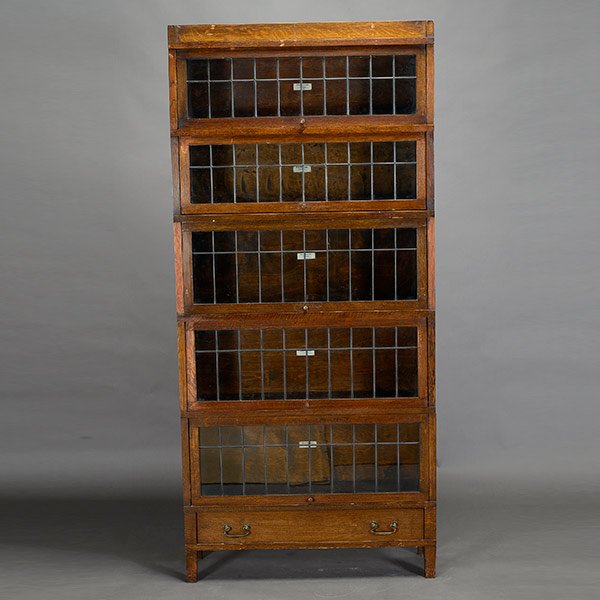 Globe Wernicke Leaded Glass Barrister Bookcase (1 of 5)