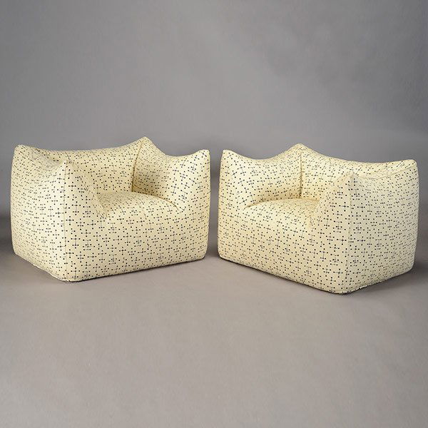 Pair of Upholstered Club Chairs with Eames Upholstery (1 of 4)