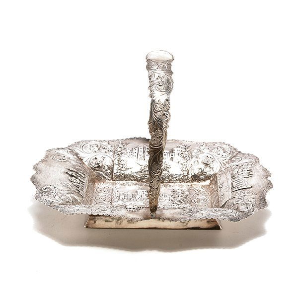 Victorian Sterling Silver Basket Tray (1 of 5)