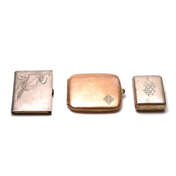 Two Russian 84 Standard Silver Cases and a Gold Fill (1 of 5)