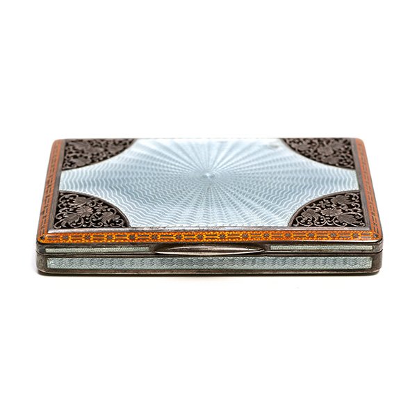 Art Deco Enamel 935 Standard Silver Cigarette Case (1 of 5)