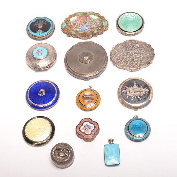 Collection of Fourteen Compacts and Containers (1 of 10)