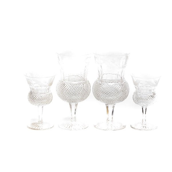 Suite of Scottish Edinburgh Cut Crystal Stemware (1 of 5)