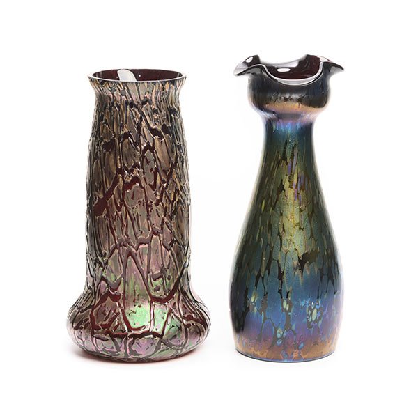 Two Austrian Kralik Art Glass Vases (1 of 5)