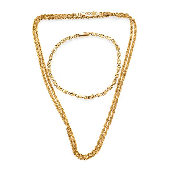 14k Yellow Gold Jewelry Suite. (1 of 4)