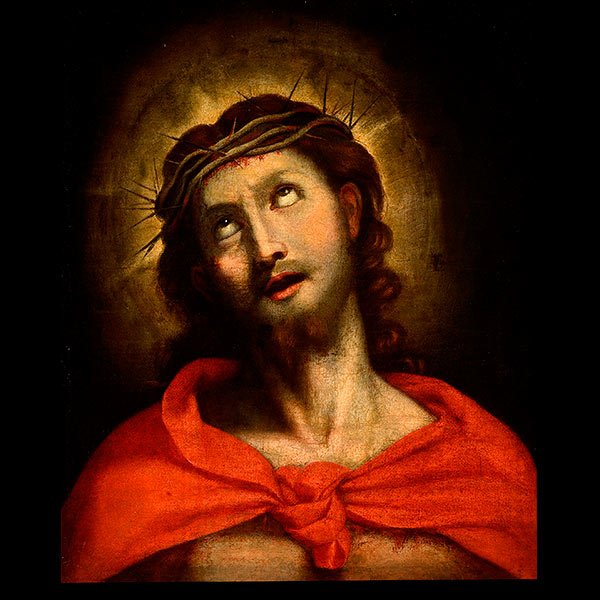 European School, Portrait of Christ, oil (1 of 4)