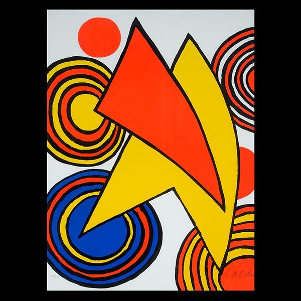 Alexander Calder, Lithograph, Circles and Triangles, (1 of 5)