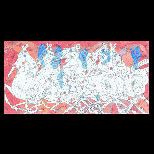 Jaing Tie Feng, print, Horses Contemporary Art (1 of 4)