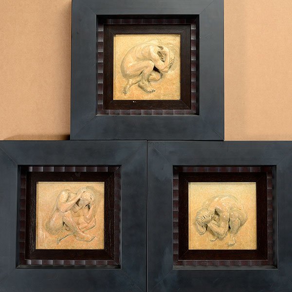 Tuan, Postures of Emotions, Three raised wall art (1 of 5)