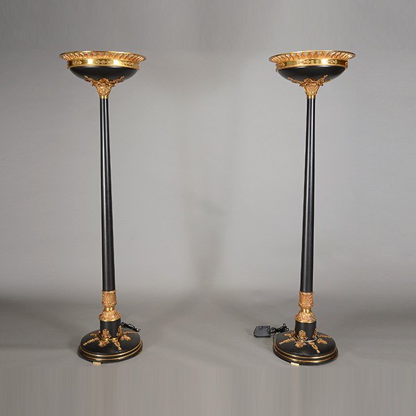 Pair of Neoclassical Style Gilt Bronze Ebonized (1 of 4)