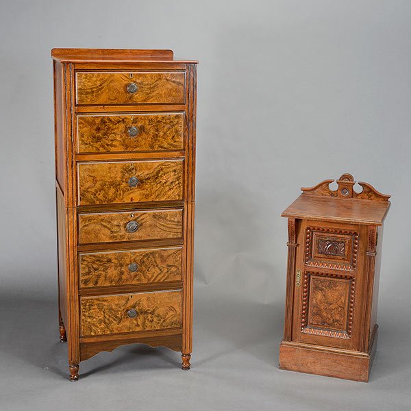 Renaissance Revival Six Drawer Commode and a Cabinet (1 of 5)