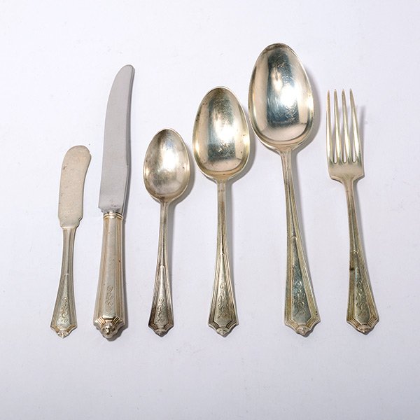 Gorham Plymouth Sterling Flatware Service (1 of 3)