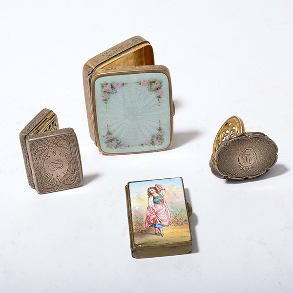 Four Enamel and/or Sterling Silver Boxes (1 of 10)