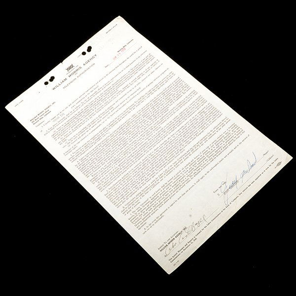 William Morris Agency Signed Contract with Judy Garland (1 of 8)