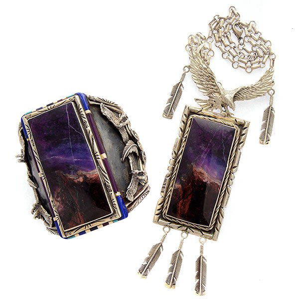 Native American Multi-Stone, S/S Jewelry Suite. (1 of 6)