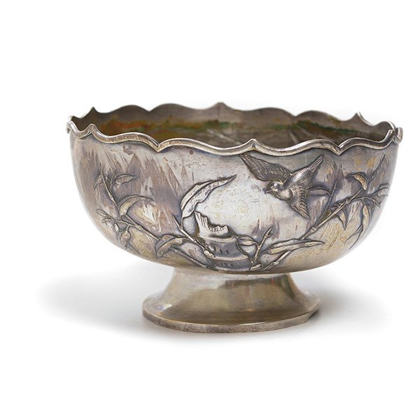 A Chinese Export Silver Punch Bowl (1 of 5)