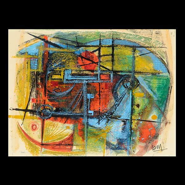 REUBEN TAM Watercolor/Gouache on Paper, Abstract Art (1 of 4)