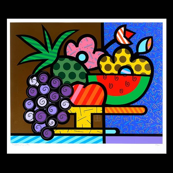 ROMERO BRITTO "Flowers and Fruit" Screenprint. (1 of 5)