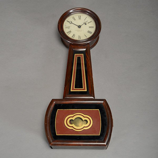 American Eglomise Lyre Form Wall Clock (1 of 4)