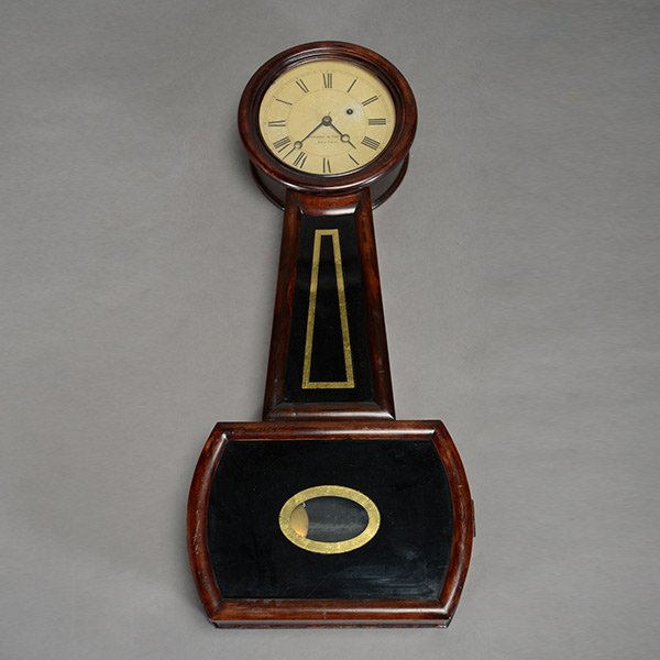 American Eglomise Lyre Form Wall Clock (1 of 4)