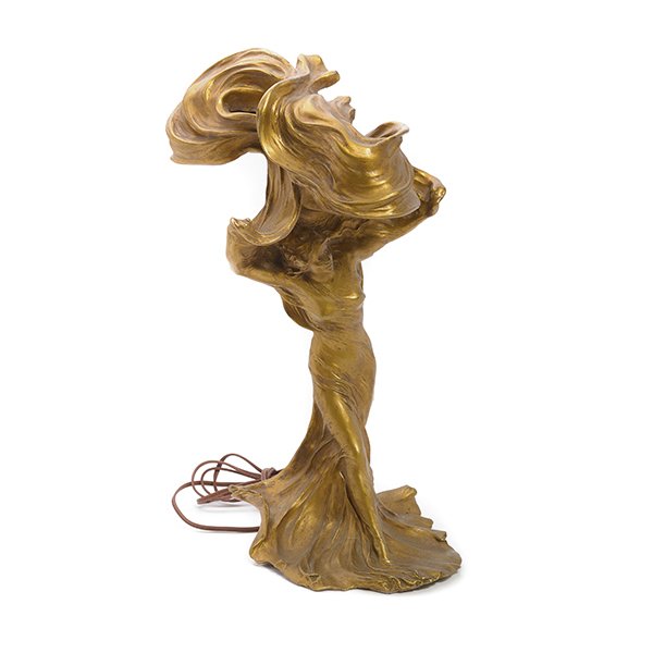 After Francois Raoul Larche Gilt Bronze Lamp (1 of 5)