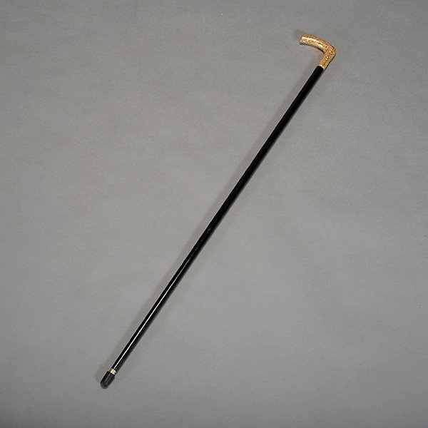Victorian Gold Filled Crook Handled Cane, 19th Century (1 of 5)