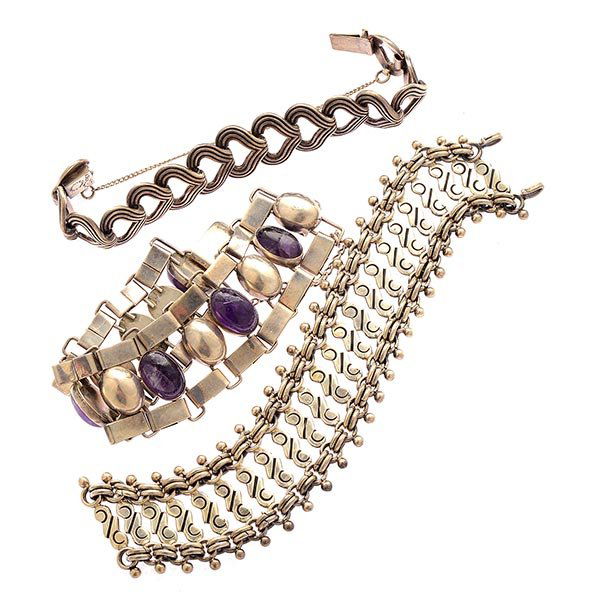 Collection of Three Amethyst, Sterling Silver (1 of 5)