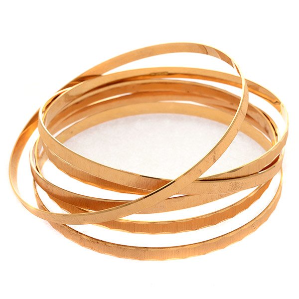 Collection of Six 18k Yellow Gold Bracelets. (1 of 4)