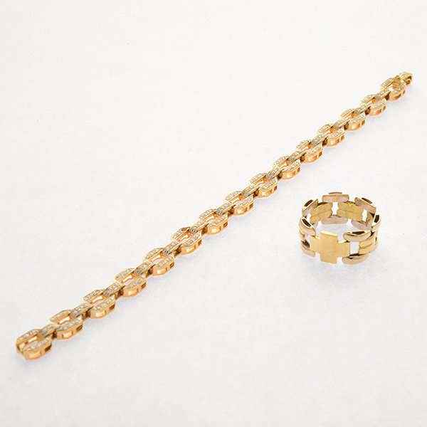 Diamond, 14k Yellow Gold Jewelry Suite. (1 of 4)