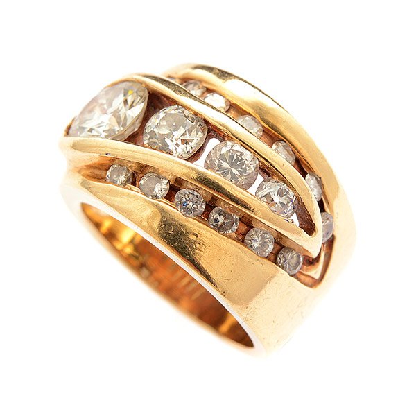Diamond, 14k Yellow Gold Ring. (1 of 4)