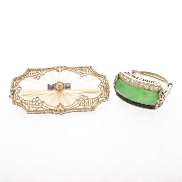 Collection of Two Art Deco Diamond, Multi-Stone, (1 of 4)