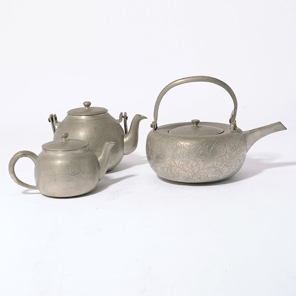 Three Japanese Pewter Wares (1 of 10)