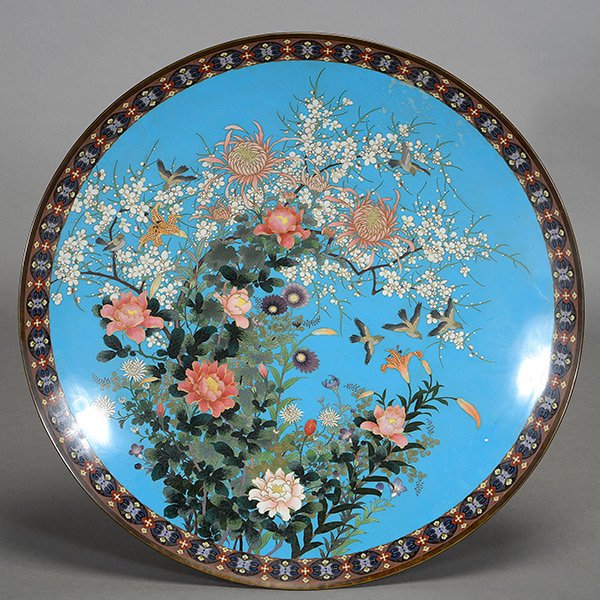 A Large Japanese CloisonnÈ Enamel Charger, Meiji Period (1 of 4)