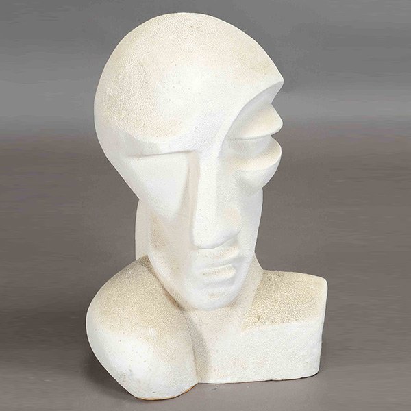GRACE GOODRICH Head, Unglazed Ceramic, Contemporary (1 of 4)