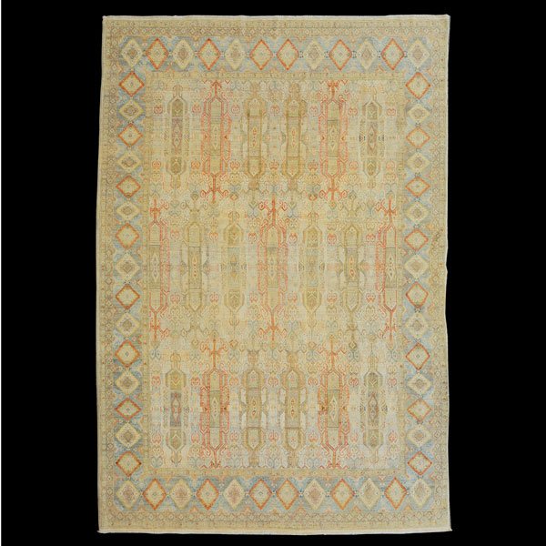Pakistani Carpet with Oushak Pattern: 11 feet 10 inches (1 of 4)