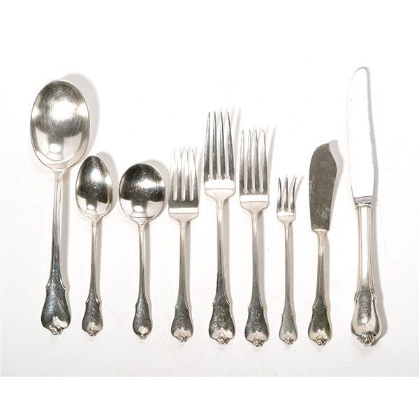 Set of Wallace Grand Colonial Sterling Silver Flatware (1 of 4)