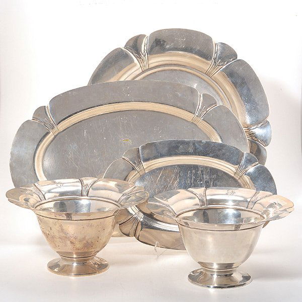 Suite of International Sterling Silver Orchid Holloware (1 of 5)