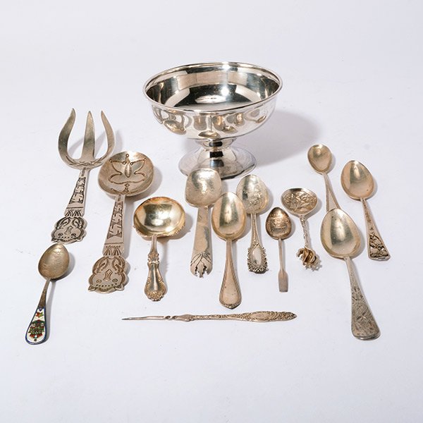 Alvin Sterling Silver Footed Dish Together with a Group (1 of 9)