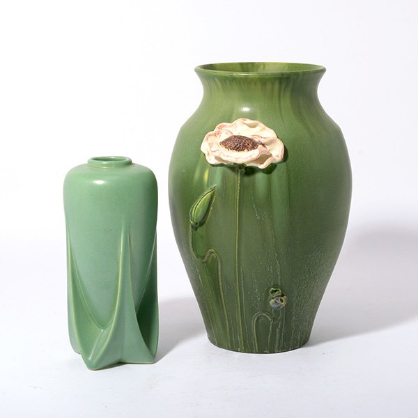 Teco Art Pottery Vase and Floral Vase (1 of 8)