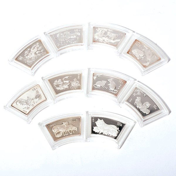 Collection of 10 Fan-Shaped Chinese Commemorative (1 of 3)