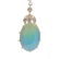 Pair of Opal, Diamond, 14k White Gold Earrings. - 3