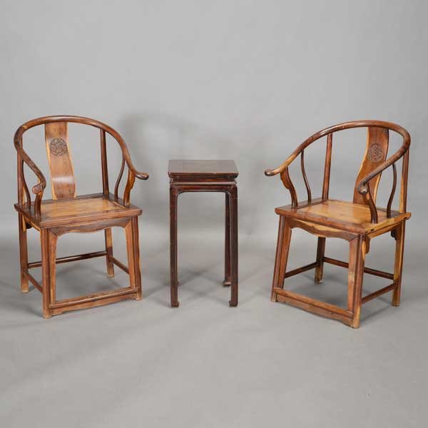 A Chinese Hardwood Armchair Suite, Early 20th Century (1 of 5)