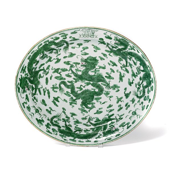 A Chinese Export Famille Verte Platter, 19th Century (1 of 5)