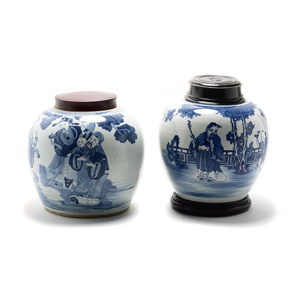 Two Underglaze Blue Jars,19th Century (1 of 5)