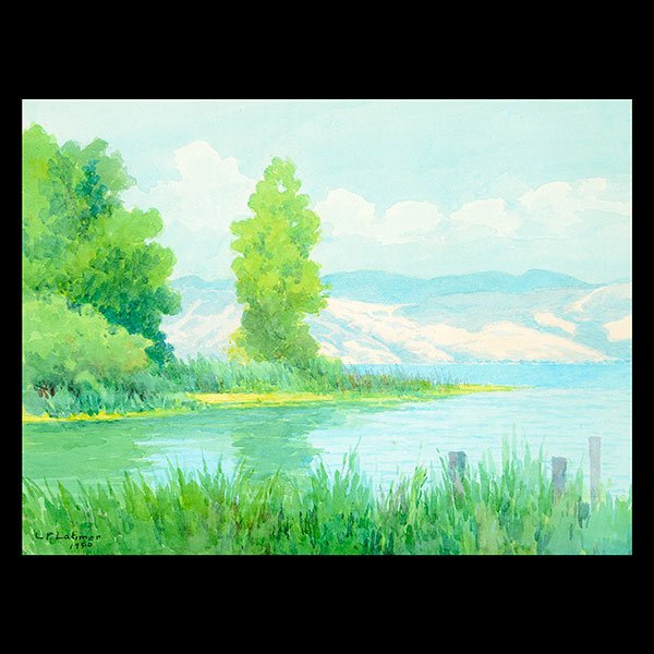 L.P. LATIMER, California Landscape Art Watercolor. (1 of 5)