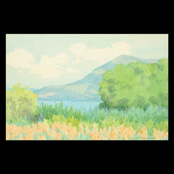 L.P. LATIMER Mountain in Lake County Landscape W/C (1 of 5)