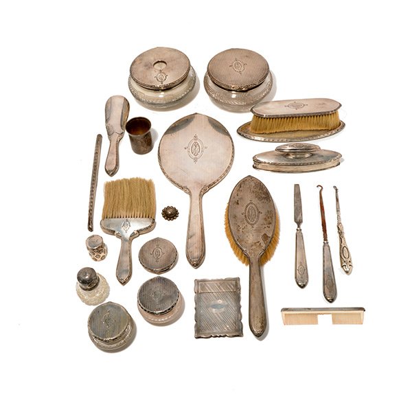 William B. Kerr Fifteen Piece Sterling Silver Dresser (1 of 10)