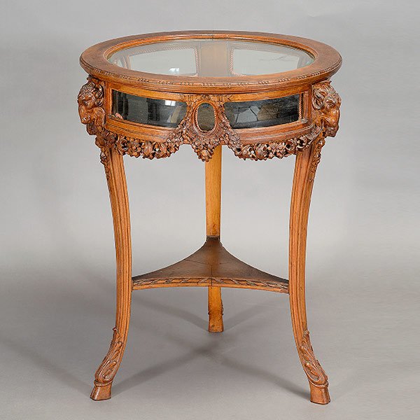 Louis XVI Style Tripod Vitrine Table (1 of 5)